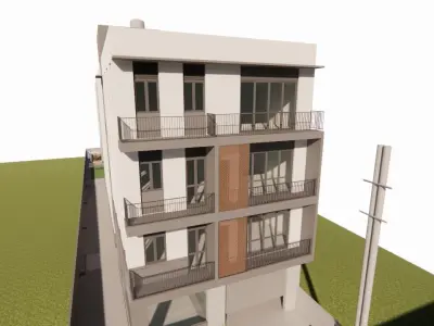 residential complex-Apartment 3D model buy