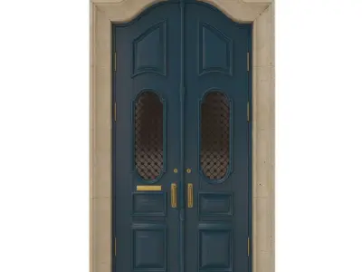 Entrance classic door 17 3D model