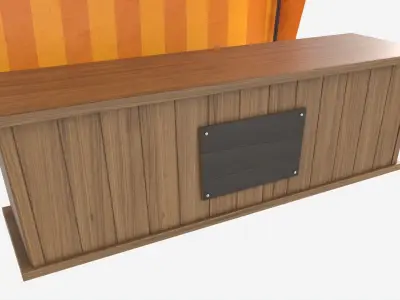 Market Fair Stall with Canopy 02 3D model