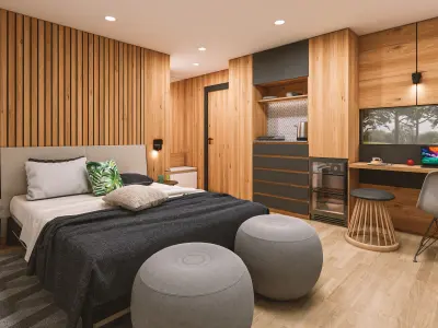 Tiny house Zaria 20m2 basic plans  3D model