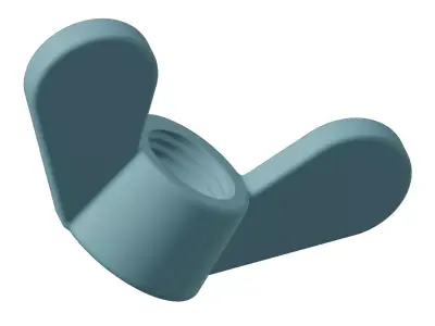 Plastic Wing Nut Toy 3D model