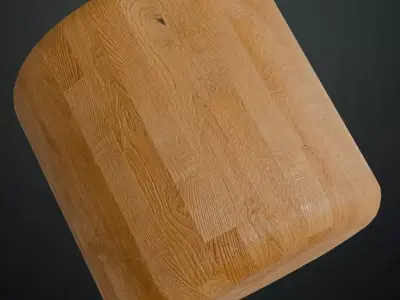 Natural Vertical-Plank Oak Parquet PBR Texture