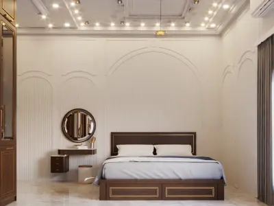 Master Bedroom High Quality 3D Model Low-poly 3D model