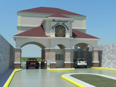 Closed community portal 3D model