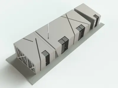 Mini-Mart  Shopping pavilion  3D model