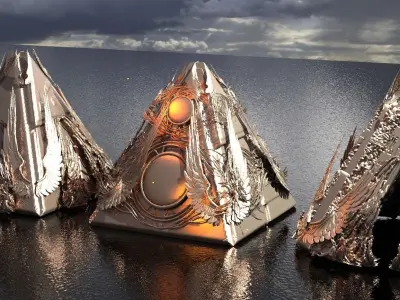 Ramesses Gold Great pyramid collection 3D model