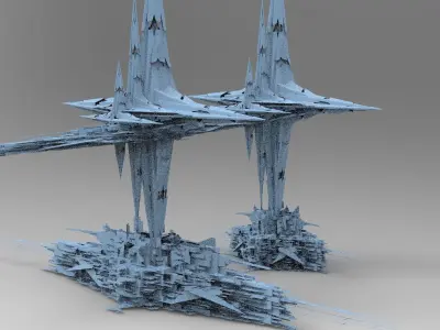 Sunlight Crystal Shard City 1  3D model