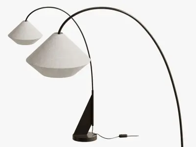 Avenir Dark Bronze Metal Arc Floor Lamp 3D model