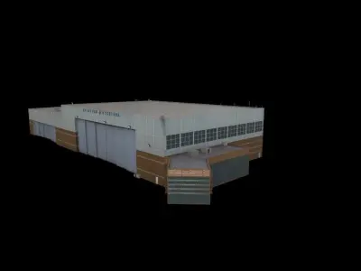3D Building Low Poly  Low-poly 3D model