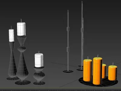 Candle 3D models Low-poly 3D model