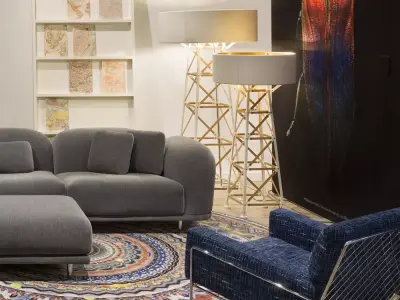 Construction Lamp Floor 3D Model 3D model