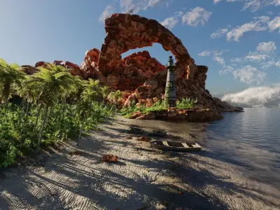 Beach Scene 3D model