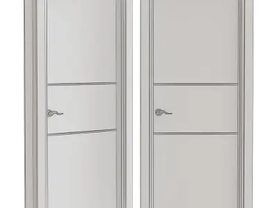 Gray Oak Belldinni Modern Interior Door 3d model Low-poly 3D model