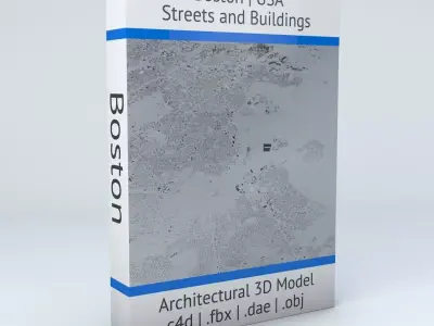Boston Streets and Buildings 3D model