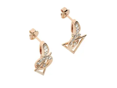 Light wt Women Diamond Earrings  3D print model