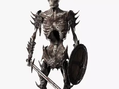 Undead Warrior Low-poly 3D model