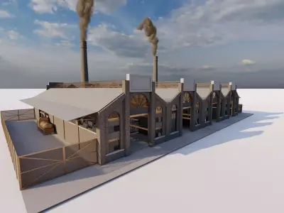 Warehouse-Warehouse Building 3D model