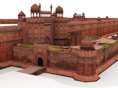 Red Fort Delhi India 3D model