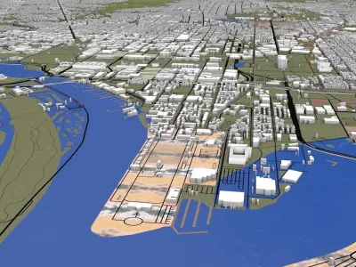 Washington DC Low-poly 3D model