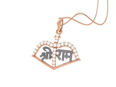 Shree Ram Pendant 3D print model
