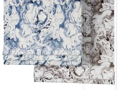 Roman Curtains 156 Rebecca Atwood Marble fabric 3D model