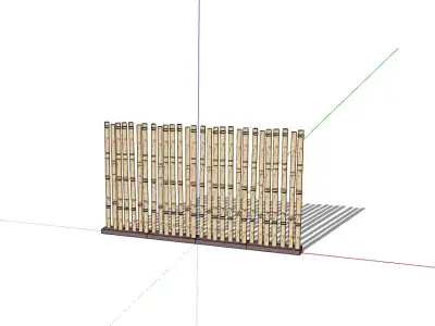 60 Wooden Fence Collection SketchUp SKP Models 3D model