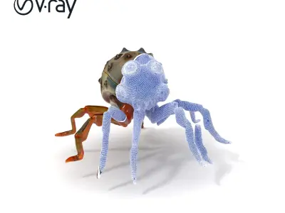 Steampunk Spider Model Pack for Creative Projects Low-poly 3D model