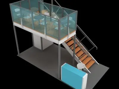 Maxima structure 3x6 double deck 3D model