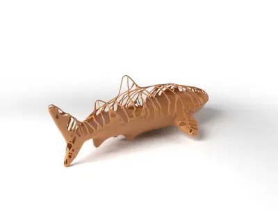 Whaleshark Dust Voronoi Low-poly 3D model