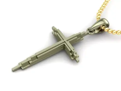 Light Gold Cross New Design  CP 60 3D print model