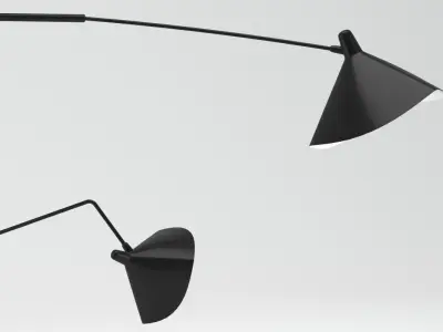Serge Mouille two arm wall light 3D model
