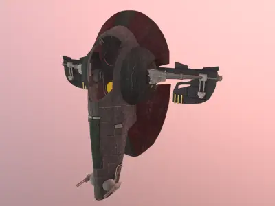 STAR WARS SLAVE-1 STARSHIP PBR Low-poly 3D model