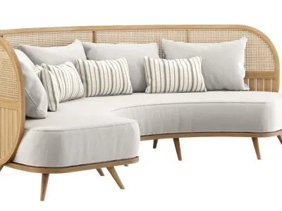 Garden round sofa R157  3D model