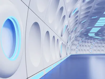 Futuristic Tunnel 3D model