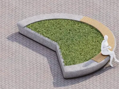 Outside bench  3D model