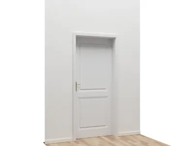 Interior Door Classic single Low-poly 3D model