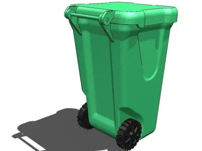 Garbage bin 3D print model