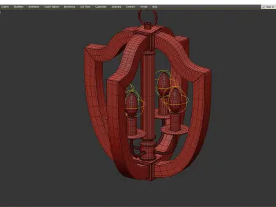 ARIETTA CHANDELIER Low-poly 3D model