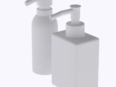 miniature Set of 2 Bathroom soap dispenser  3D print model