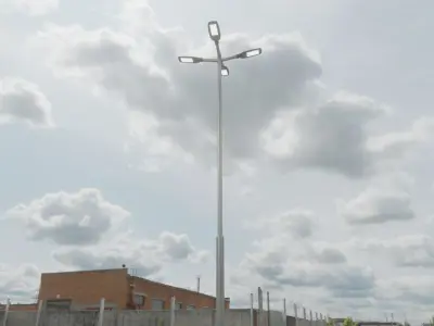 Street Light 12 version 9 5m with pole 2 Low-poly 3D model