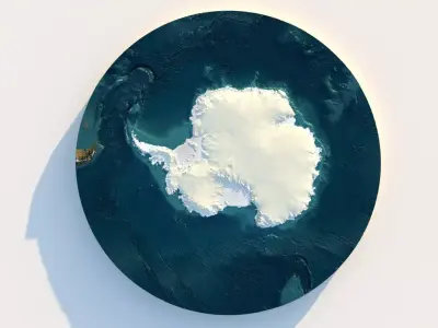 Antarctica Terrain country 3D model