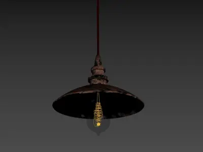 Lamp - Edison light bulb 3D model