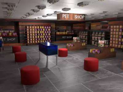 Pet Animal Fodder - Feed Shop Low-poly 3D model
