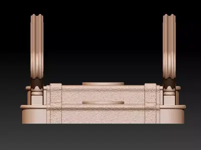 RE Stairs Mansion 01 3D model