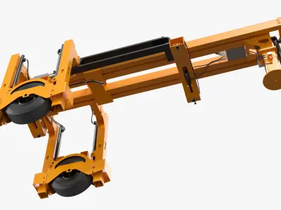  Hydraulic Container Frame Trailer Yellow 