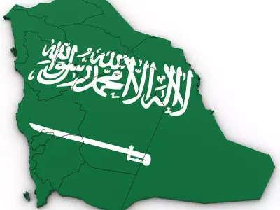 3D Political Map of Saudi Arabia 3D model