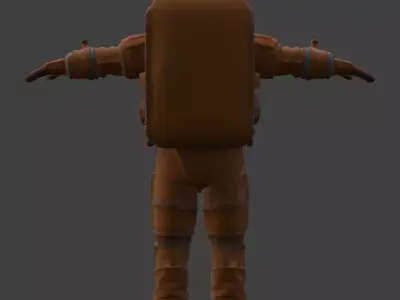 Astronaut spacesuit low poly Low-poly 3D model purchase