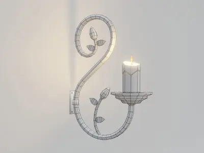 Wall Fixture 1 PBR Low-poly 3D model