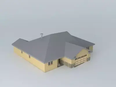 House with future apartment Free 3D model