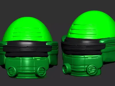 helmet high poly sculpt 3d printable ver 7 3D model 3D model